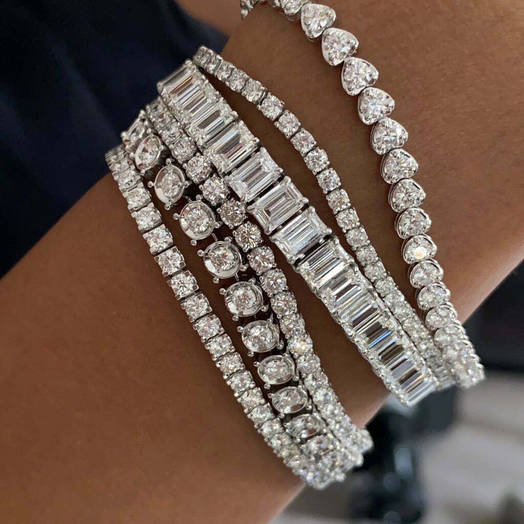 Round Brilliant Cut Diamond Tennis Bracelet Susana Martins